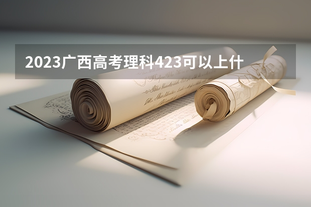 2023广西高考理科423可以上什么大学