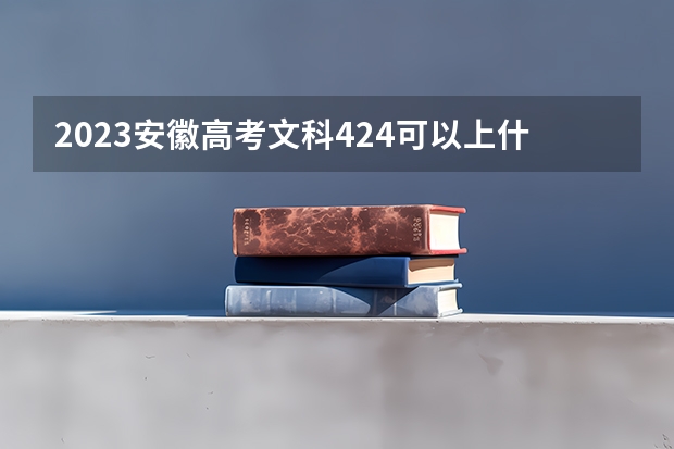 2023安徽高考文科424可以上什么大学