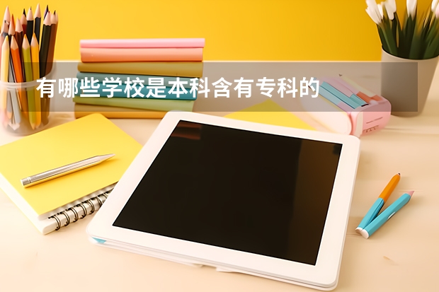 有哪些学校是本科含有专科的