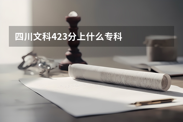 四川文科423分上什么专科