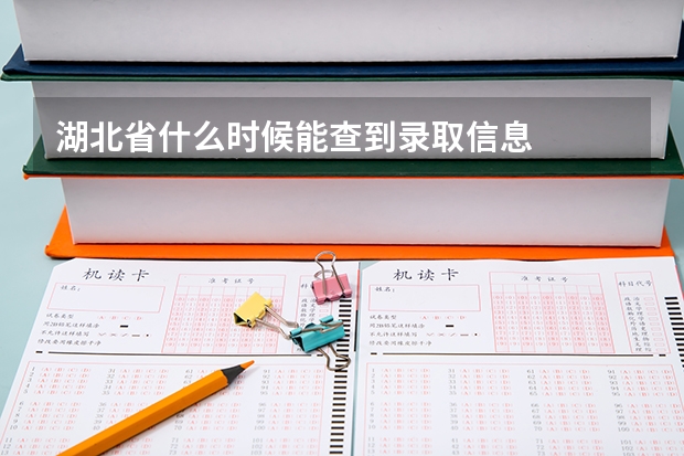 湖北省什么时候能查到录取信息