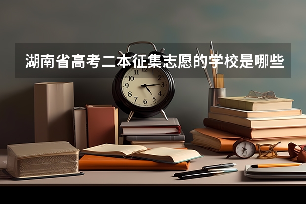 湖南省高考二本征集志愿的学校是哪些？
