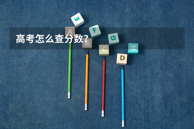 高考怎么查分数？