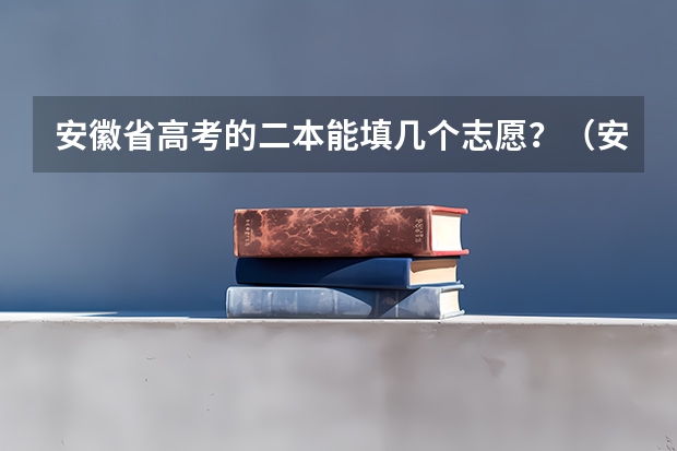 安徽省高考的二本能填几个志愿？（安徽工业大学与长沙理工大学）