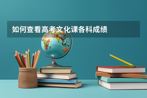 如何查看高考文化课各科成绩