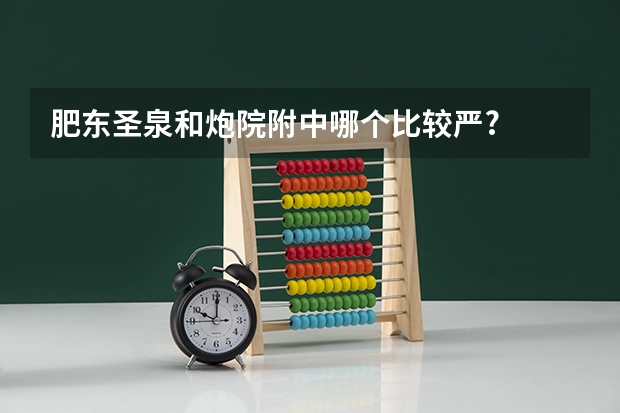 肥东圣泉和炮院附中哪个比较严?