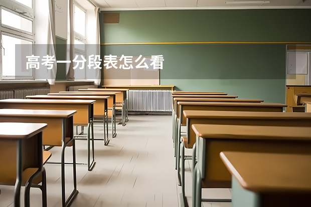 高考一分段表怎么看
