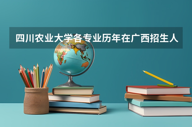 四川农业大学各专业历年在广西招生人数