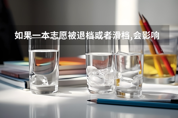 如果一本志愿被退档或者滑档,会影响二本志愿的录取吗?