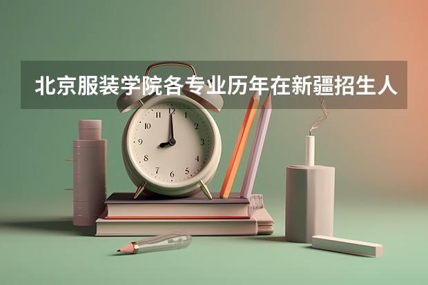 北京服装学院各专业历年在新疆招生人数