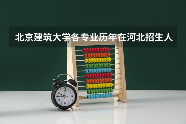 北京建筑大学各专业历年在河北招生人数