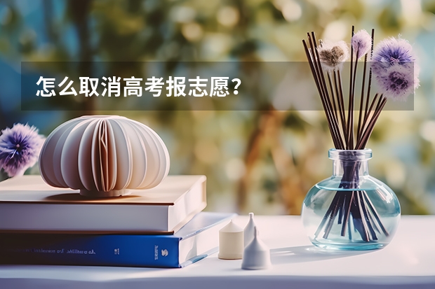怎么取消高考报志愿？