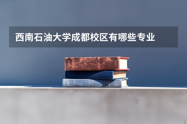西南石油大学成都校区有哪些专业