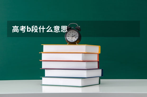 高考b段什么意思