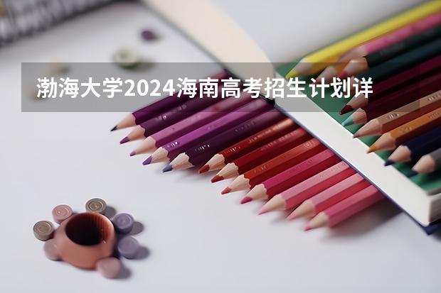 渤海大学2024海南高考招生计划详解