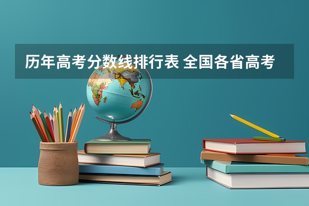 历年高考分数线排行表 全国各省高考录取分数线排名
