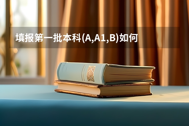 填报第一批本科(A,A1,B)如何填,它们有什么区别。